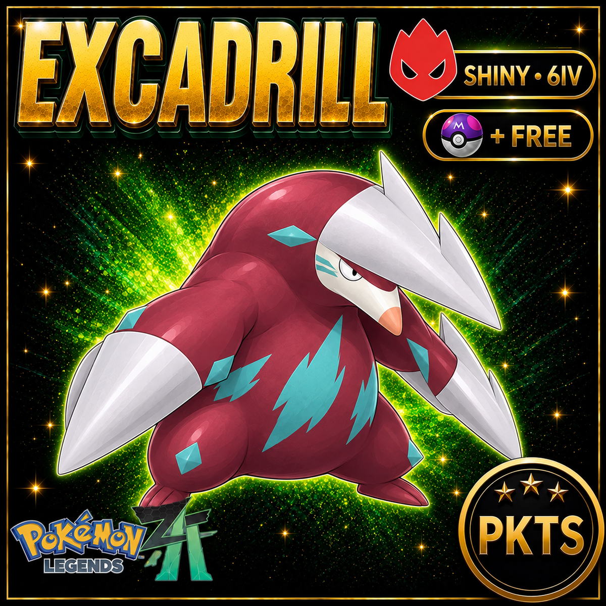 Shiny Alpha Excadrill — Pokémon Legends Z-A — PKTS product image