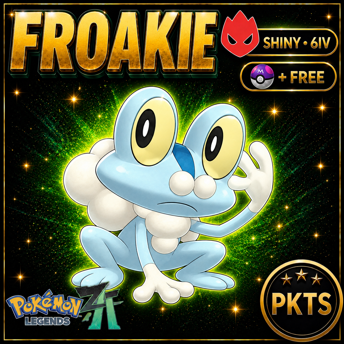 Shiny Alpha Froakie — Pokémon Legends Z-A — PKTS product image