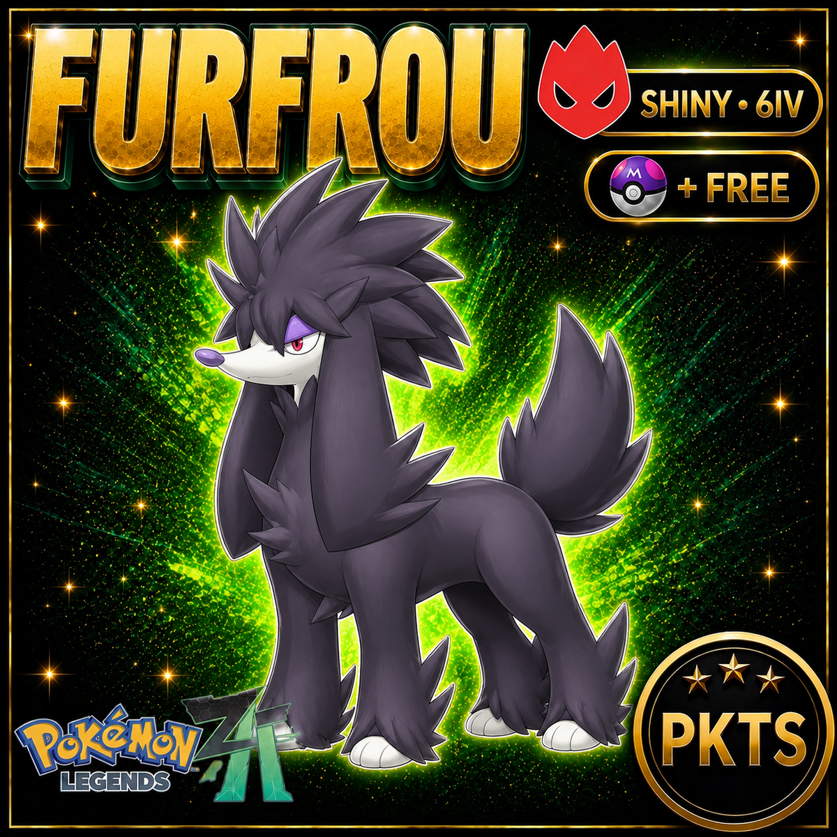 Shiny Alpha Furfrou — Pokémon Legends Z-A — PKTS product image