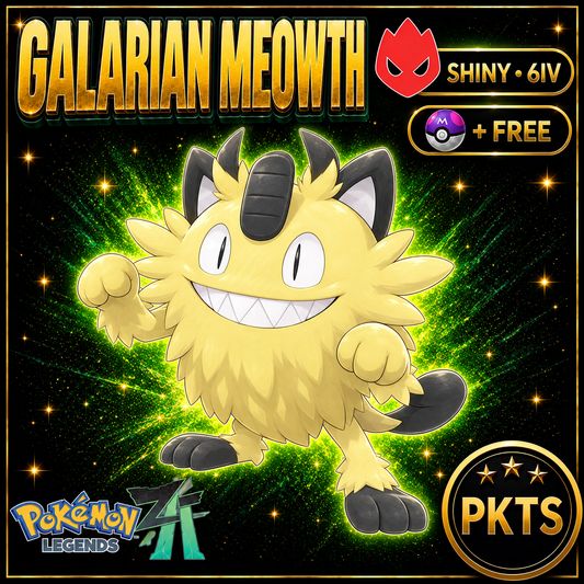 Shiny Alpha Galarian Meowth — Pokémon Legends Z-A — PKTS product image