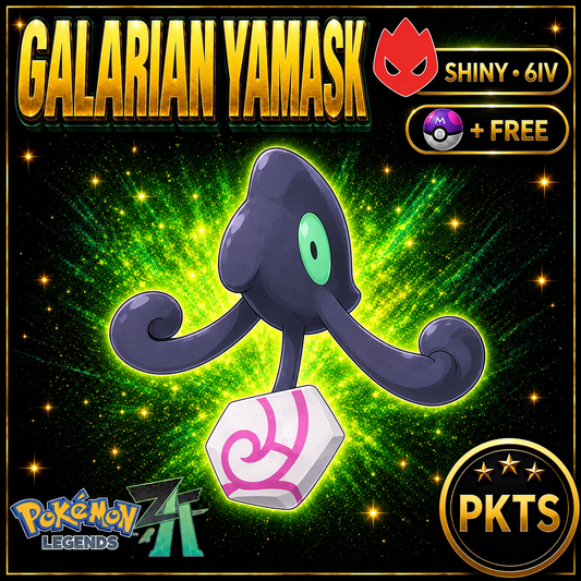 Shiny Alpha Galarian Yamask Pokémon Legends ZA 6IV Competitive Battle Ready - Image 1