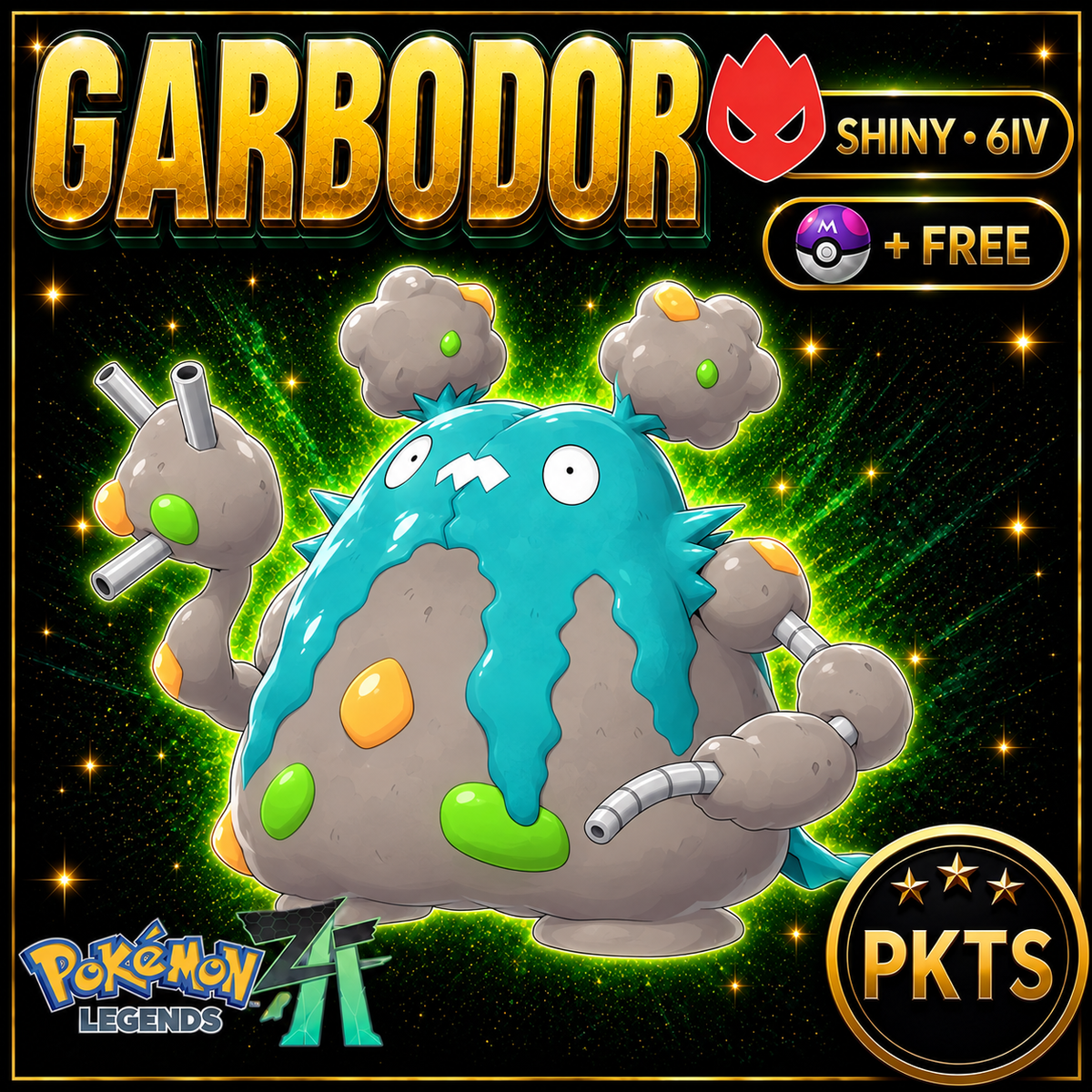 Shiny Alpha Garbodor — Pokémon Legends Z-A — PKTS product image