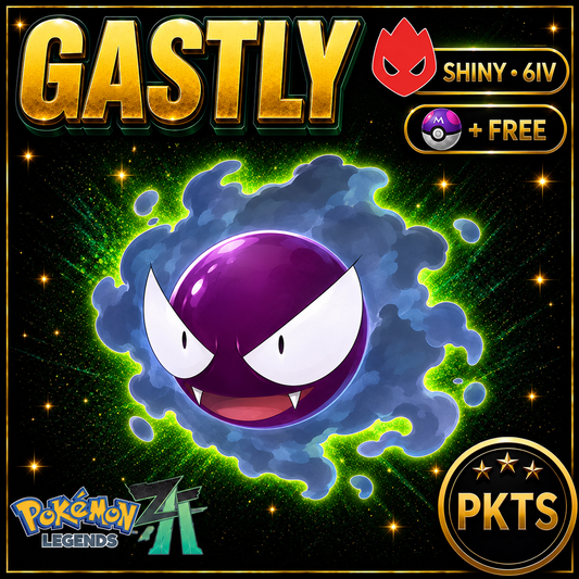 Shiny Alpha Gastly Pokémon Legends ZA 6IV Competitive Battle Ready - Image 1