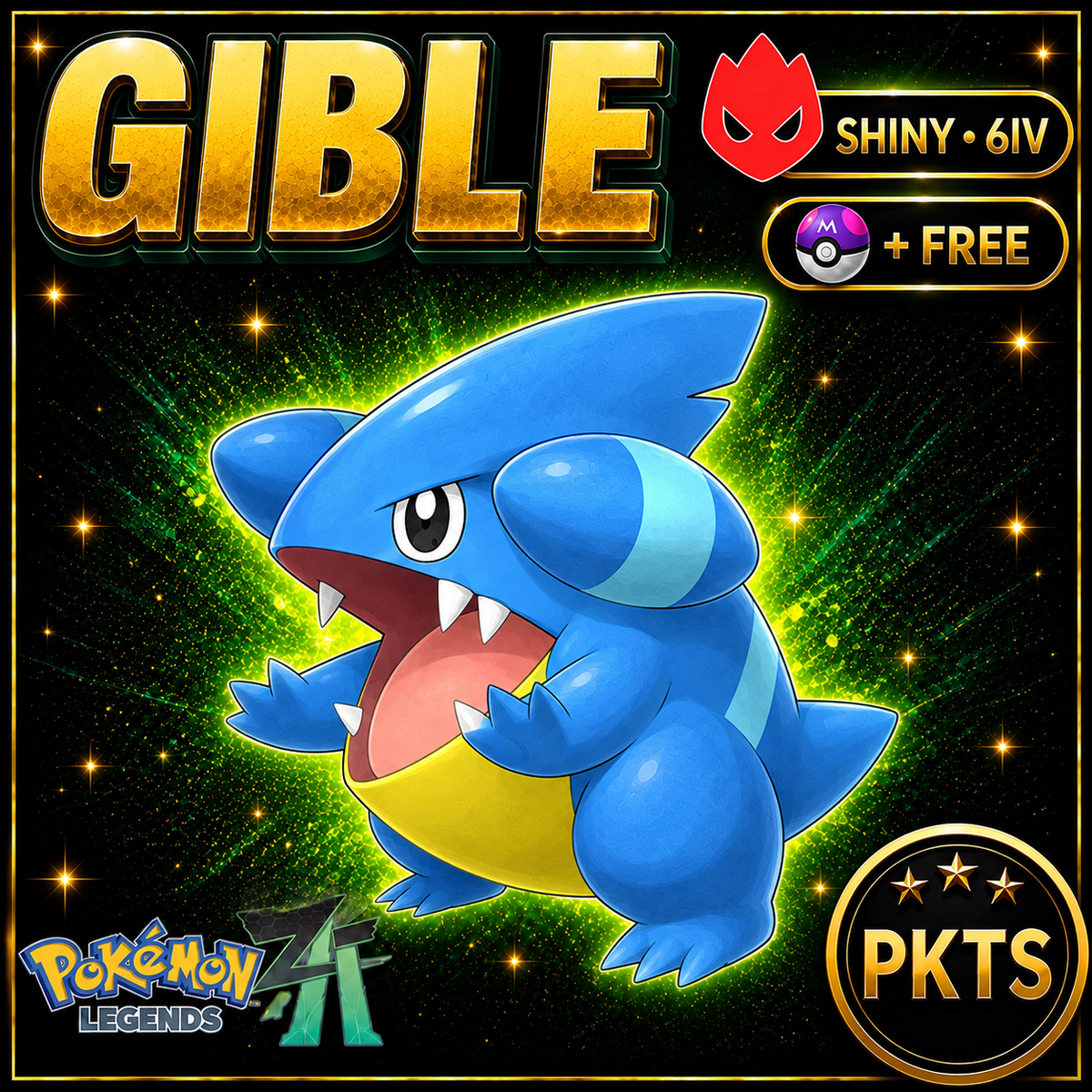 Shiny Alpha Gible — Pokémon Legends Z-A — PKTS product image