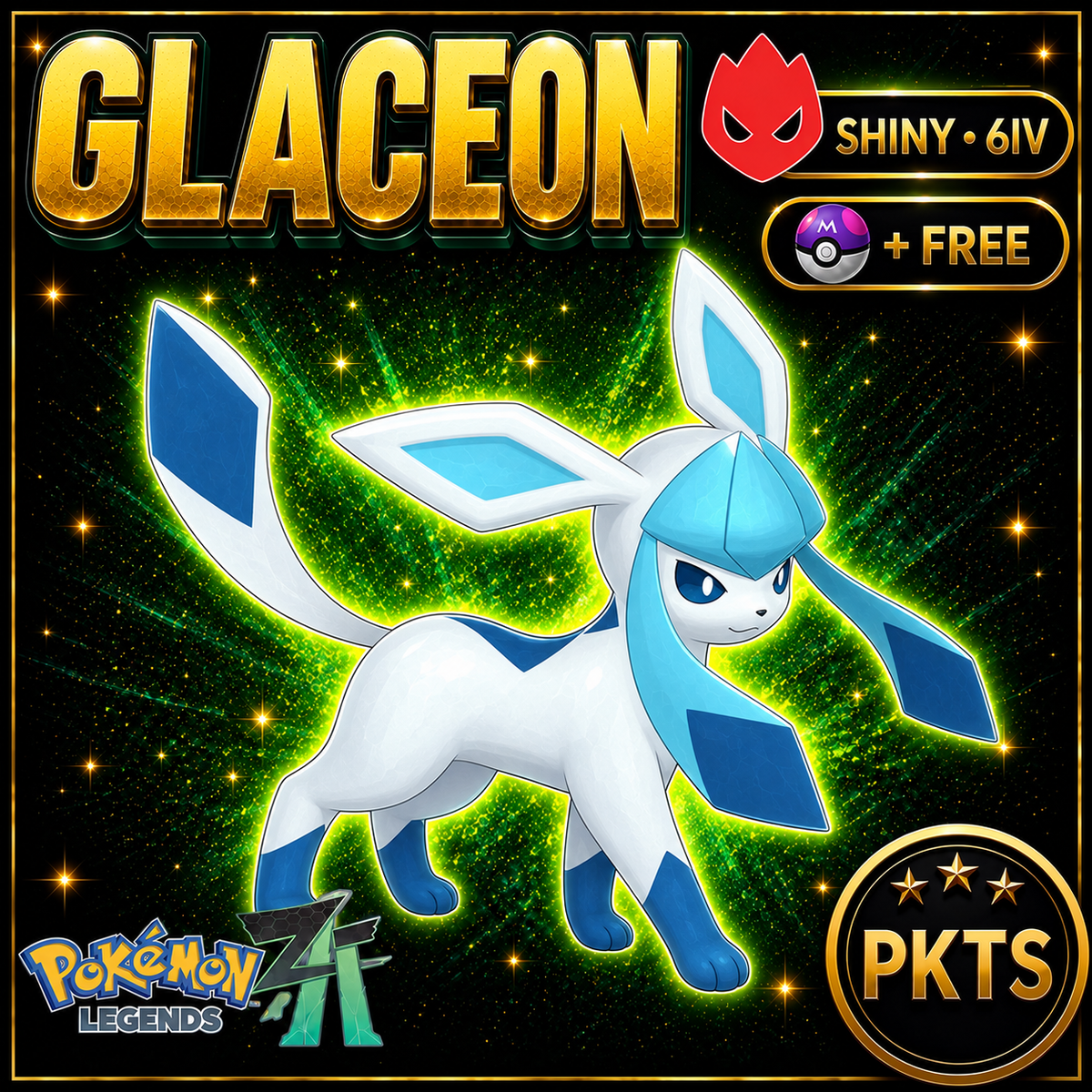 Shiny Alpha Glaceon — Pokémon Legends Z-A — PKTS product image