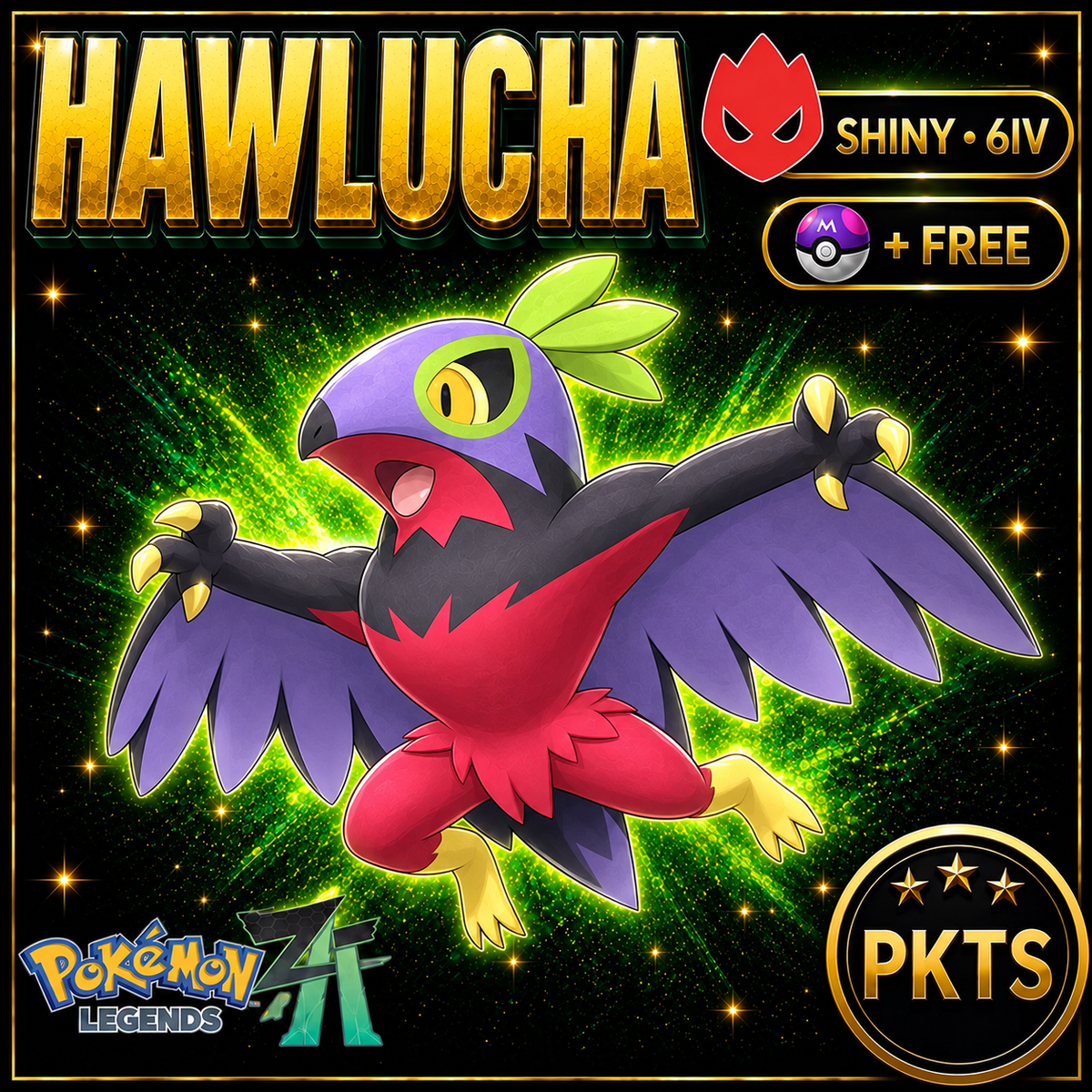 Shiny Alpha Hawlucha — Pokémon Legends Z-A — PKTS product image