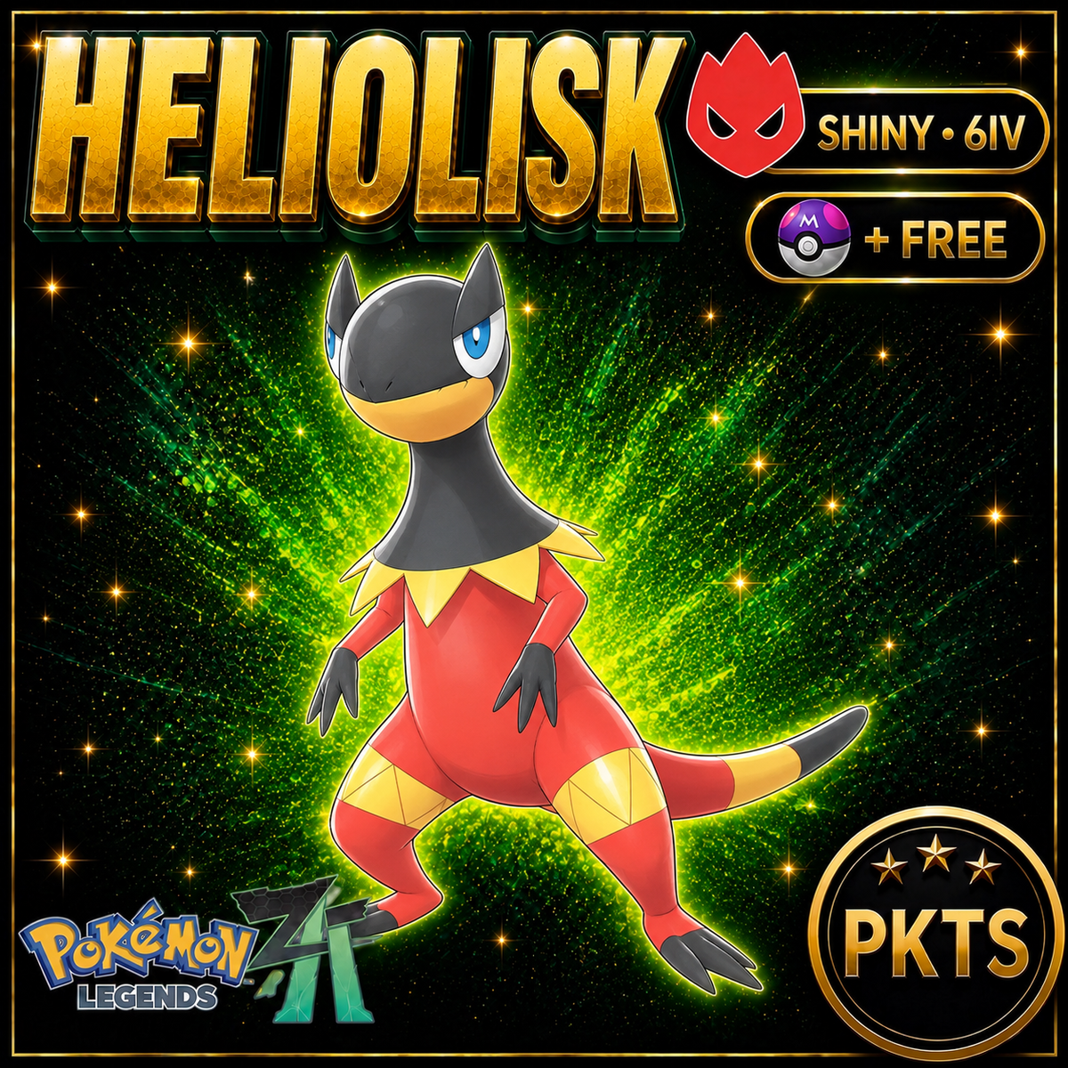 Shiny Alpha Heliolisk — Pokémon Legends Z-A — PKTS product image