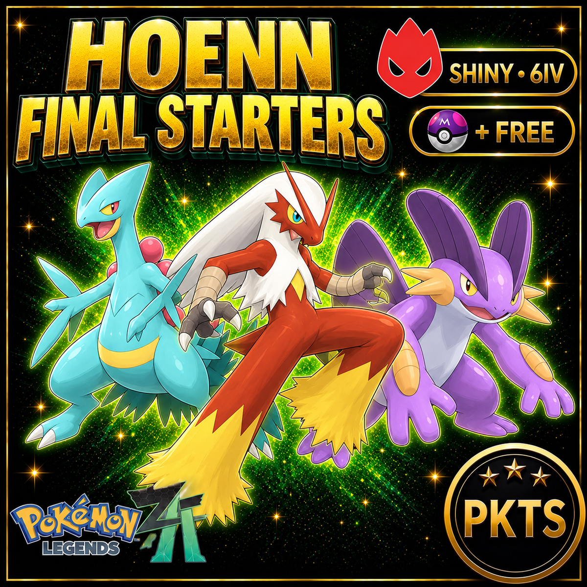 Shiny Alpha Hoenn Final Starters Pack — Pokémon Legends Z-A — PKTS product image