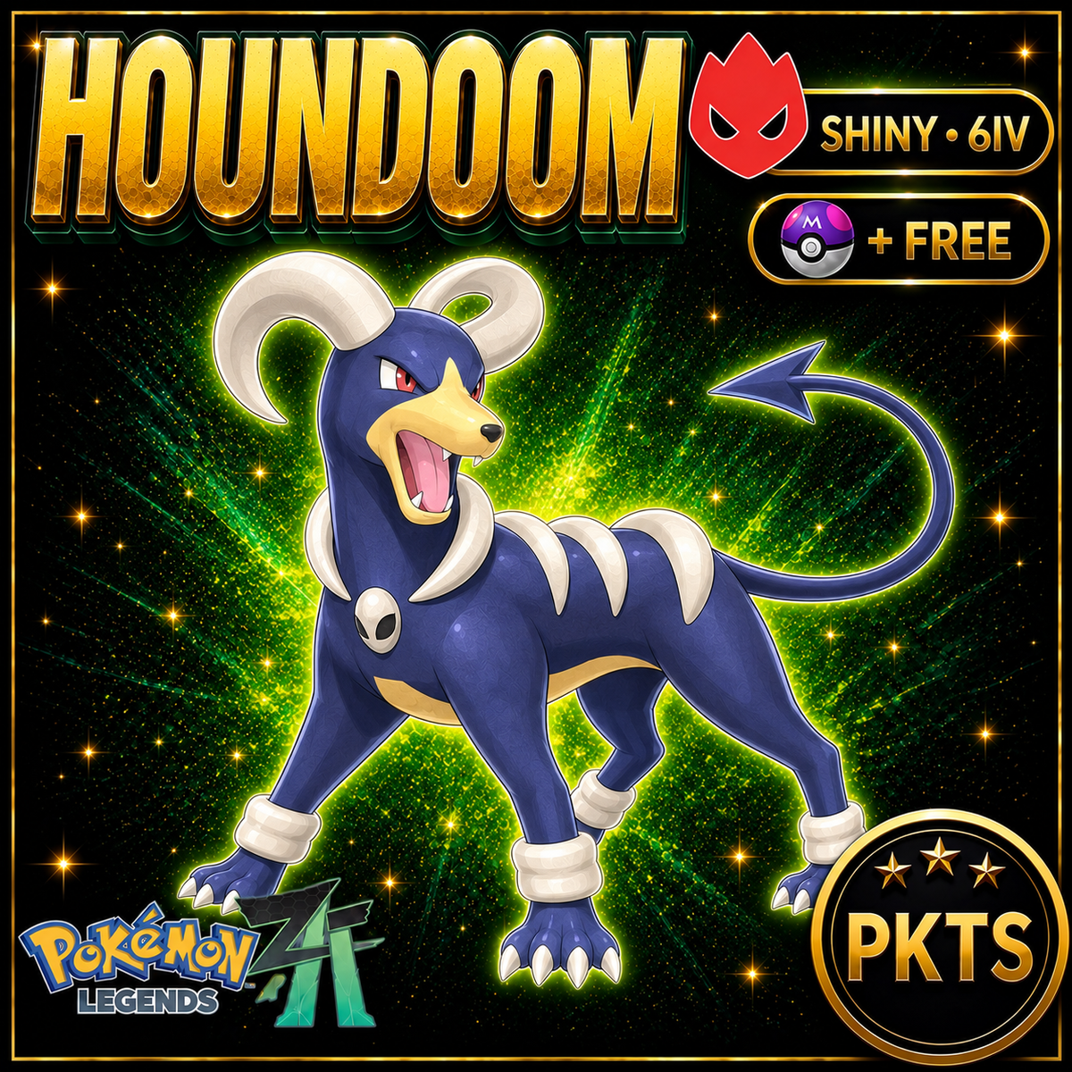 Shiny Alpha Houndoom — Pokémon Legends Z-A — PKTS product image