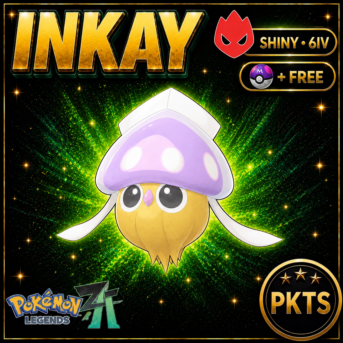 Shiny Alpha Inkay — Pokémon Legends Z-A — PKTS product image