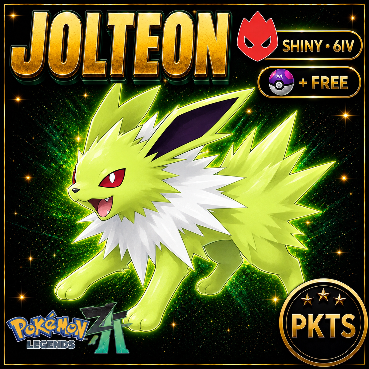 Shiny Alpha Jolteon — Pokémon Legends Z-A — PKTS product image
