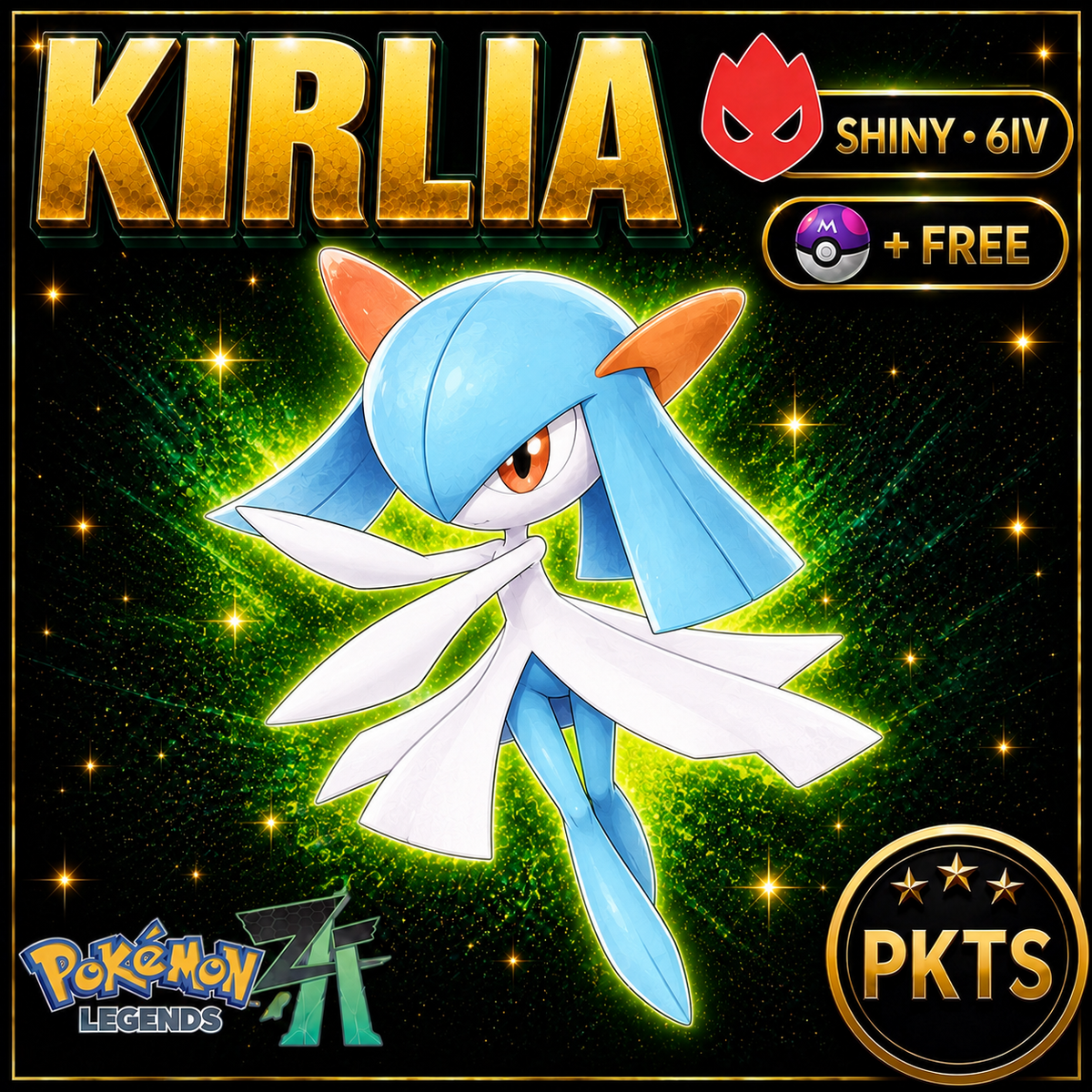 Shiny Alpha Kirlia — Pokémon Legends Z-A — PKTS product image
