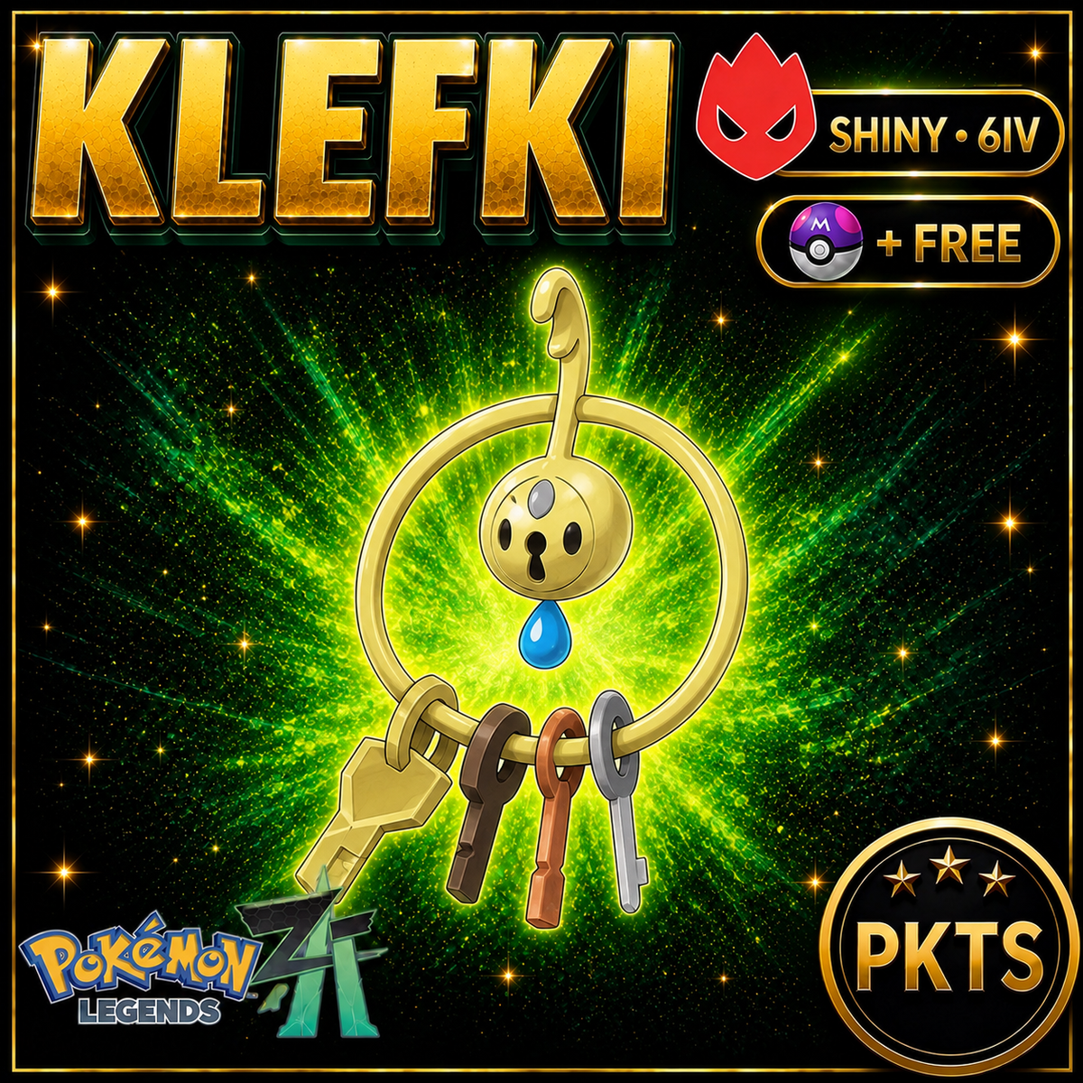 Shiny Alpha Klefki — Pokémon Legends Z-A — PKTS product image