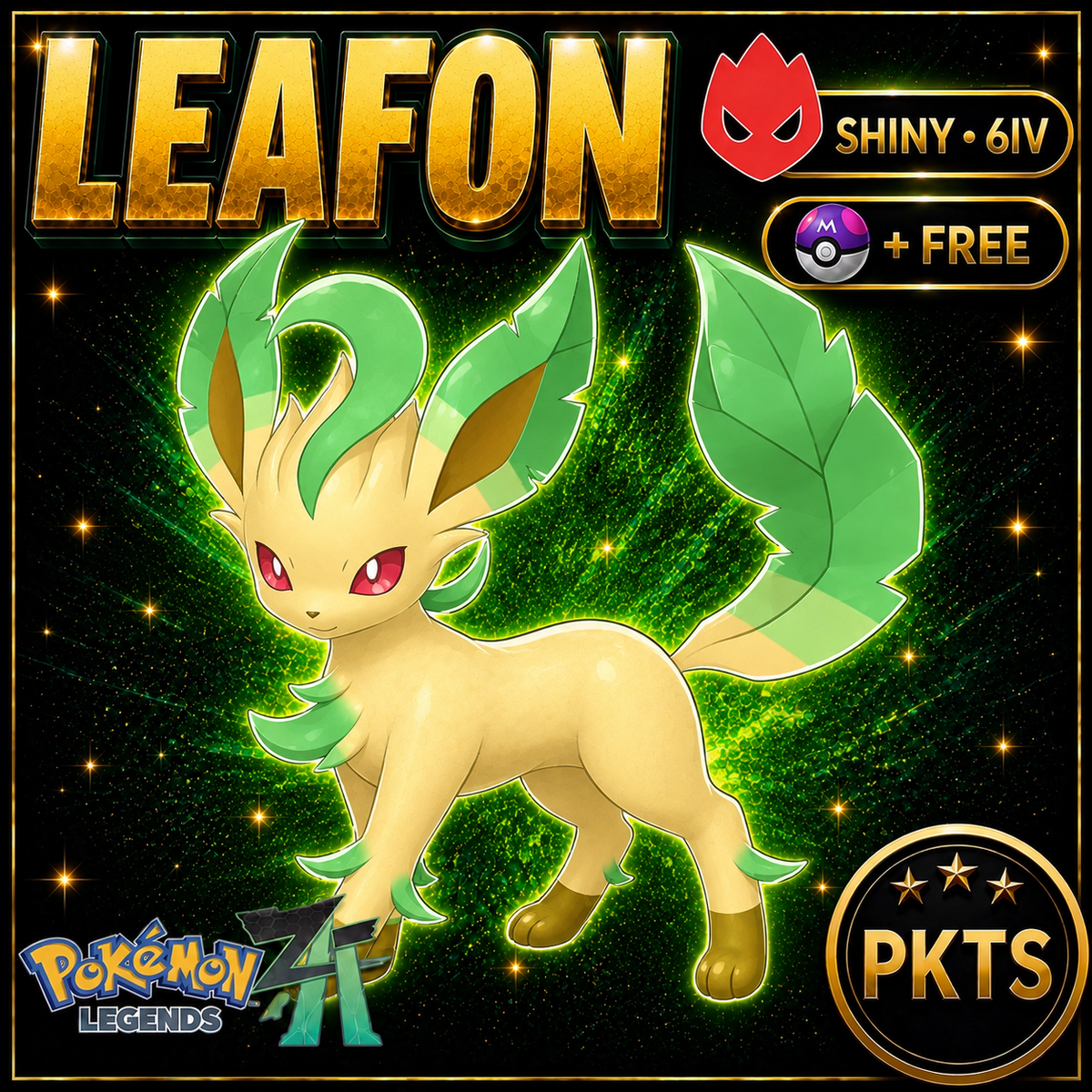 Shiny Alpha Leafeon — Pokémon Legends Z-A — PKTS product image