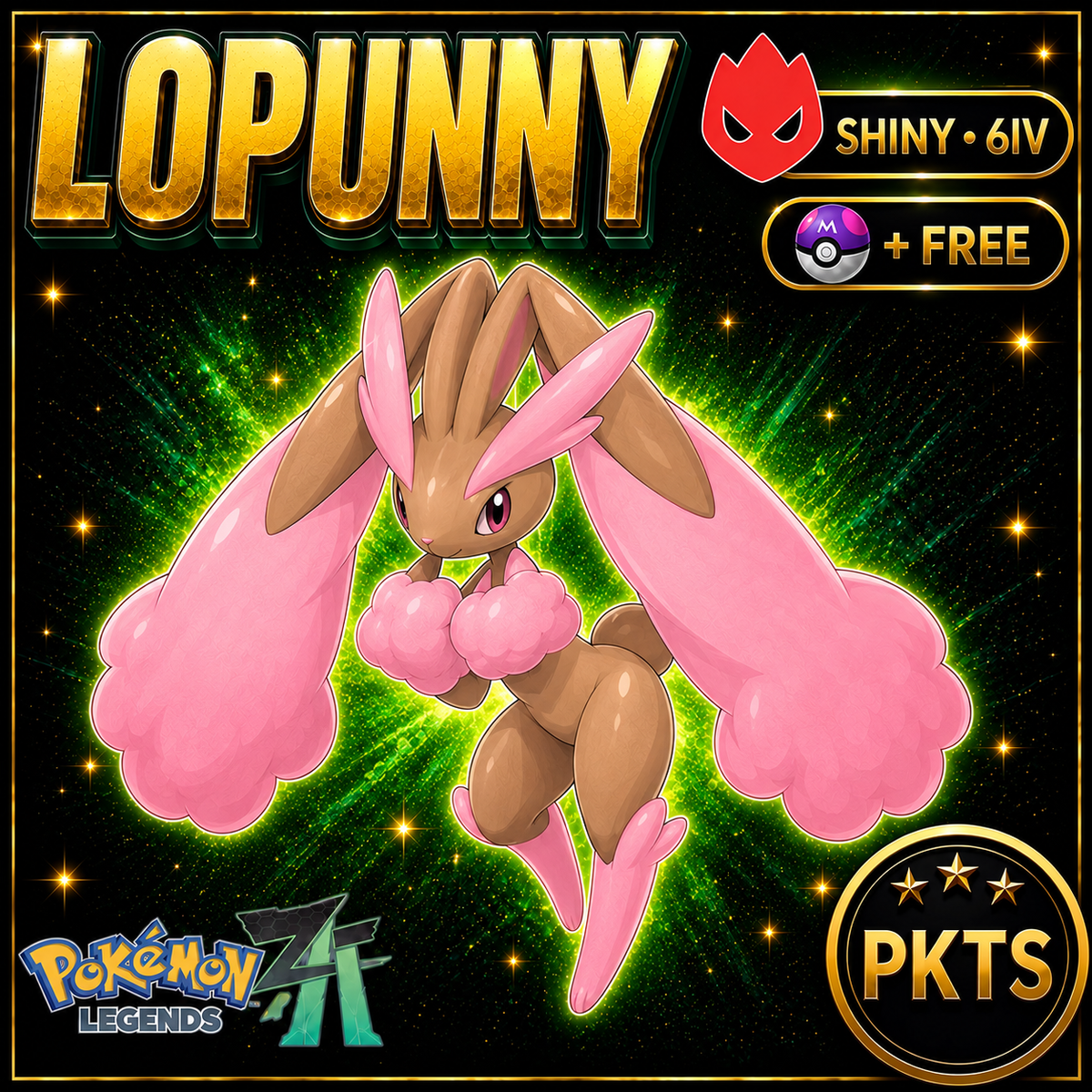 Shiny Alpha Lopunny — Pokémon Legends Z-A — PKTS product image