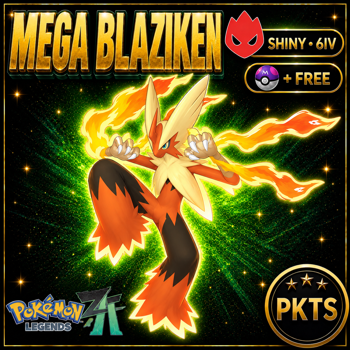 Shiny Alpha Blaziken — Pokémon Legends Z-A — PKTS product image