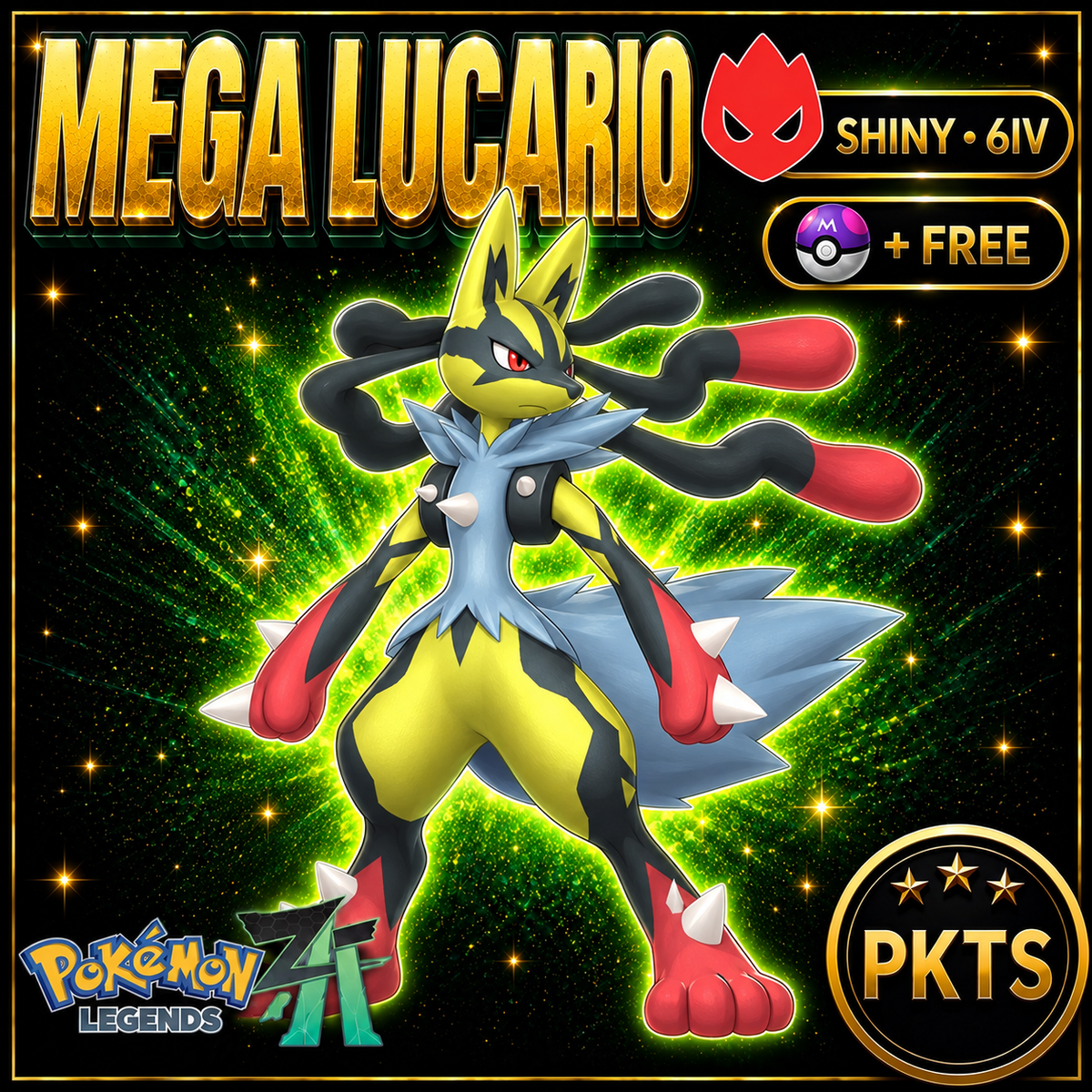 Shiny Alpha Lucario — Pokémon Legends Z-A — PKTS product image
