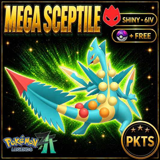 Shiny Alpha Sceptile — Pokémon Legends Z-A — PKTS product image