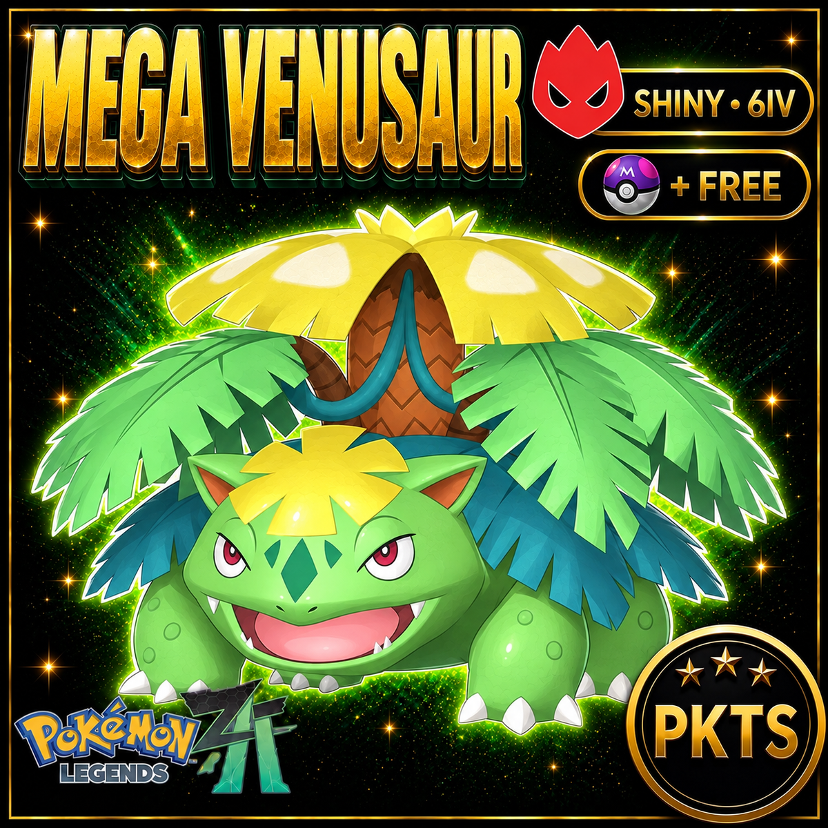 Shiny Alpha Venusaur — Pokémon Legends Z-A — PKTS product image