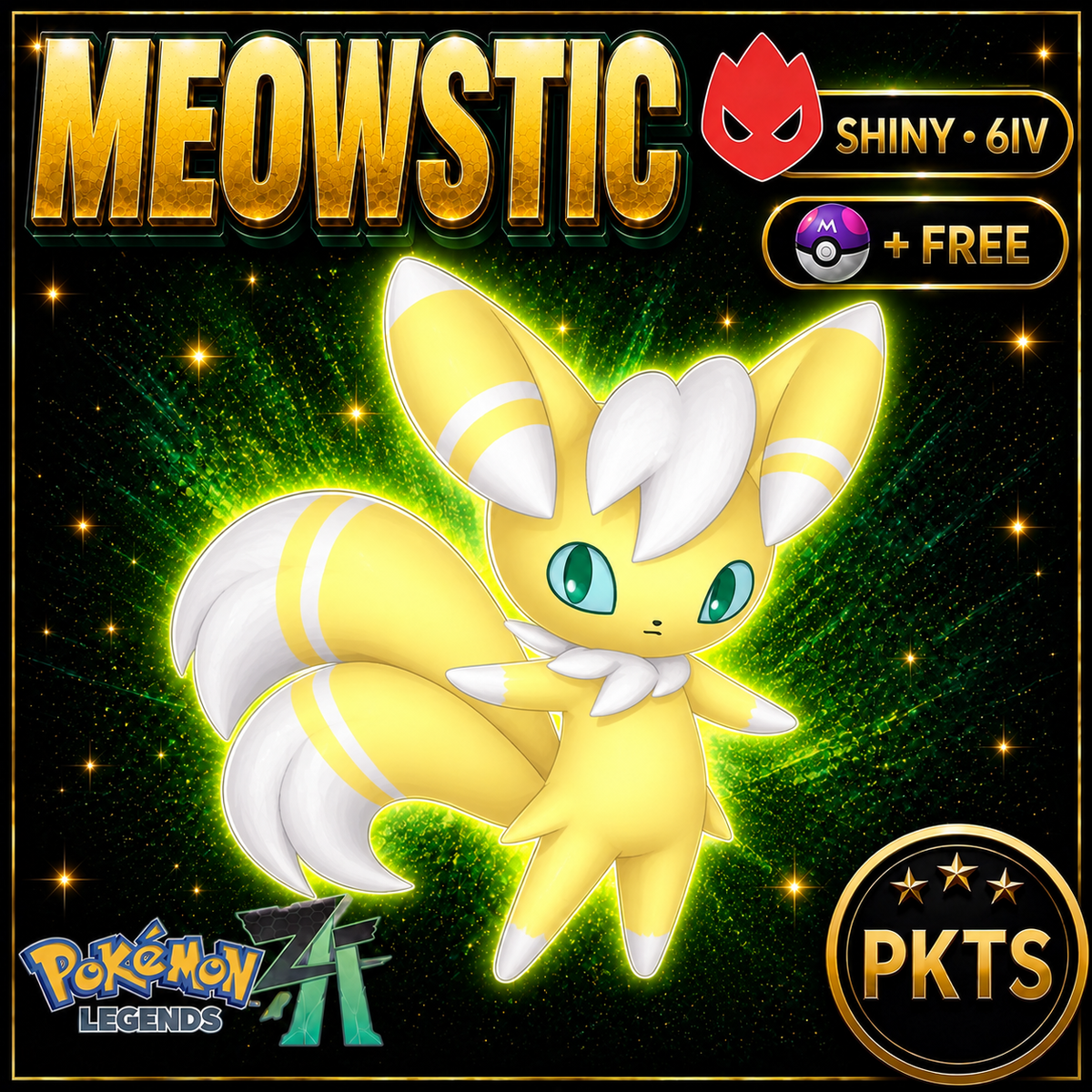 Shiny Alpha Meowstic — Pokémon Legends Z-A — PKTS product image