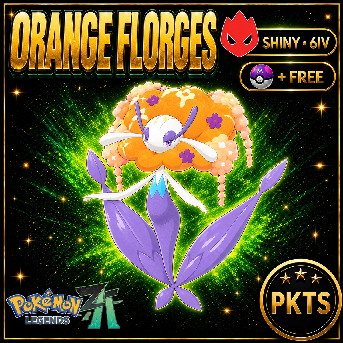 Shiny Alpha Orange Florges — Pokémon Legends Z-A — PKTS product image