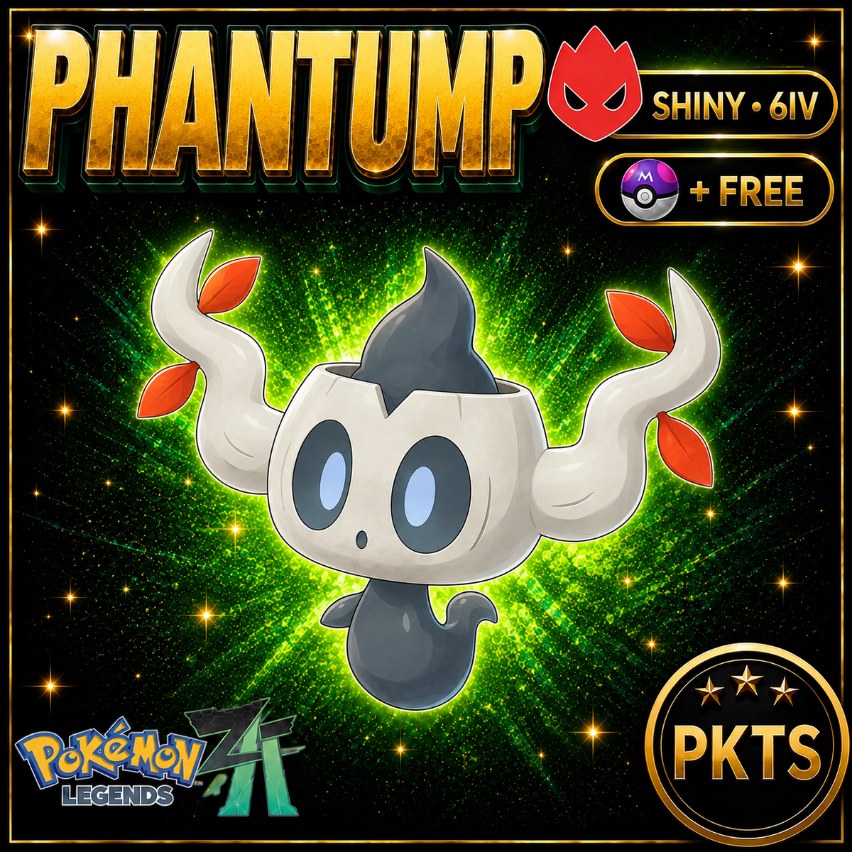 Shiny Alpha Phantump — Pokémon Legends Z-A — PKTS product image