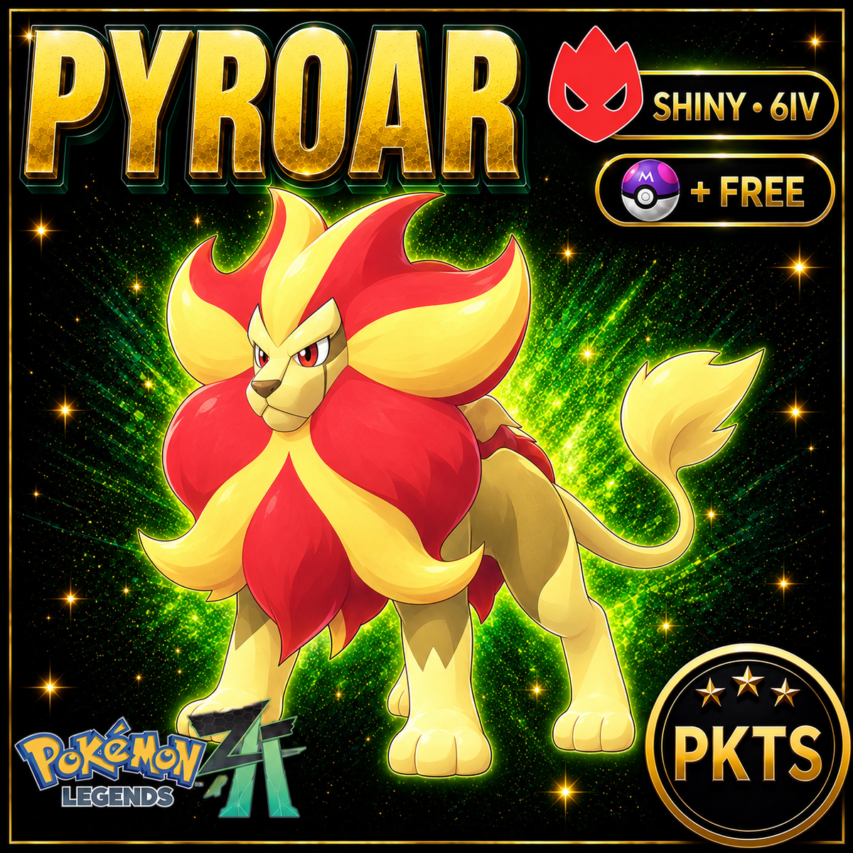 Shiny Alpha Pyroar — Pokémon Legends Z-A — PKTS product image
