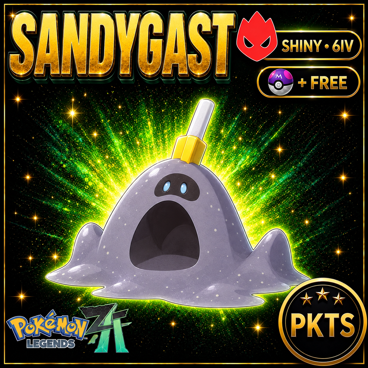 Shiny Alpha Sandygast — Pokémon Legends Z-A — PKTS product image