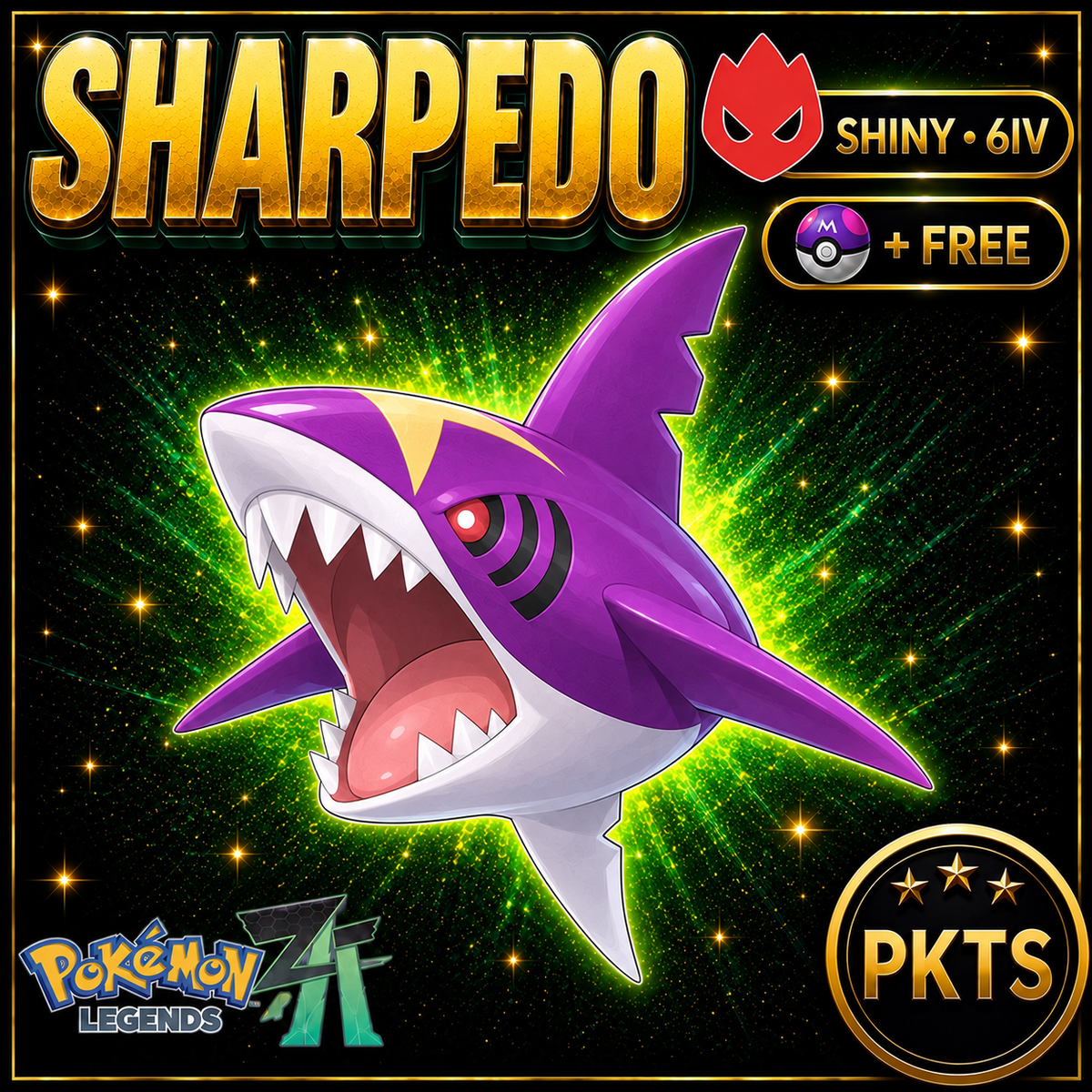 Shiny Alpha Sharpedo — Pokémon Legends Z-A — PKTS product image