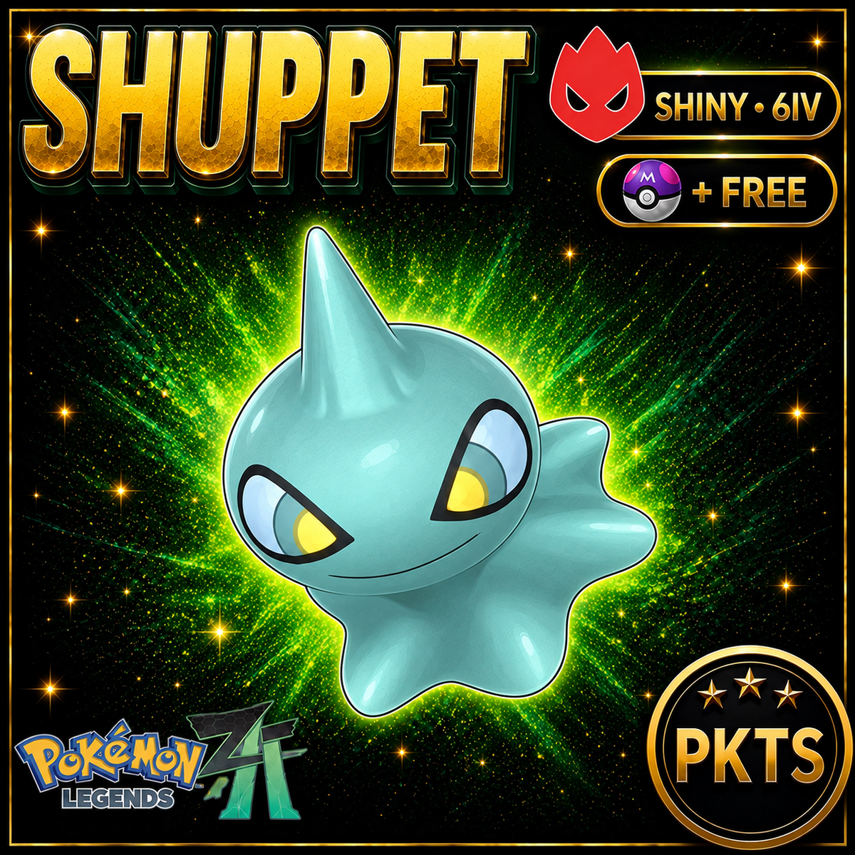 Shiny Alpha Shuppet — Pokémon Legends Z-A — PKTS product image