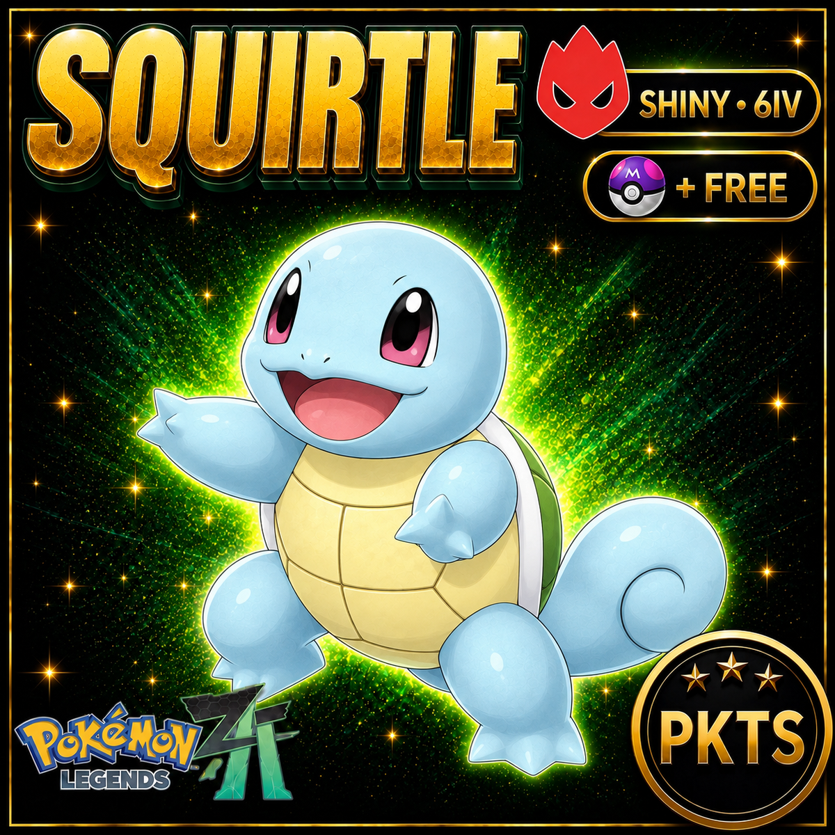 Shiny Alpha Squirtle — Pokémon Legends Z-A — PKTS product image