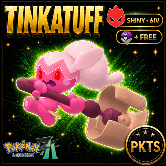 Shiny Alpha Tinkatuff Pokémon Legends ZA 6IV Competitive Battle Ready - Image 1