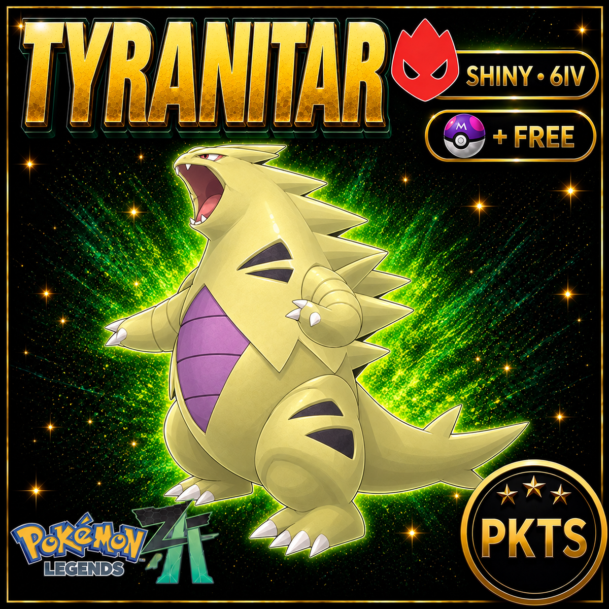 Shiny Alpha Tyranitar — Pokémon Legends Z-A — PKTS product image