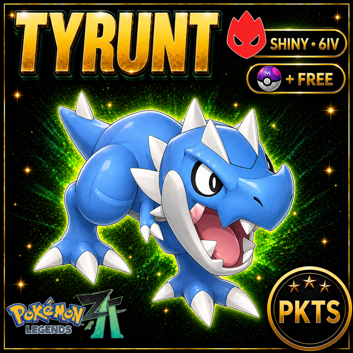Shiny Alpha Tyrunt Pokémon Legends ZA 6IV Competitive Battle Ready - Image 1