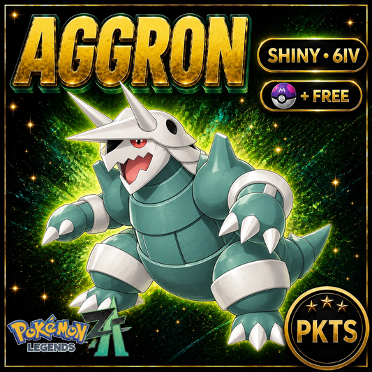 Shiny AGGRON Pokémon Legends ZA 6IV Competitive Battle Ready - Image 1
