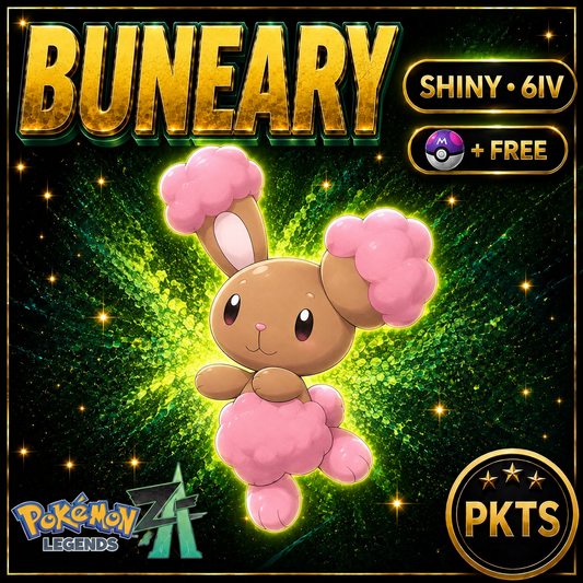 Shiny BUNEARY Pokémon Legends ZA 6IV Competitive Battle Ready - Image 1