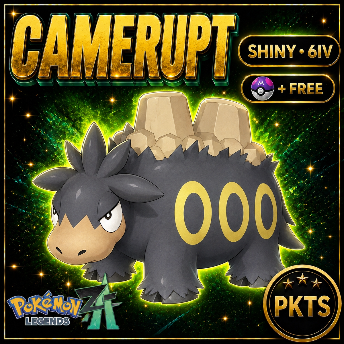 Shiny Camerupt — Pokémon Legends Z-A — PKTS product image