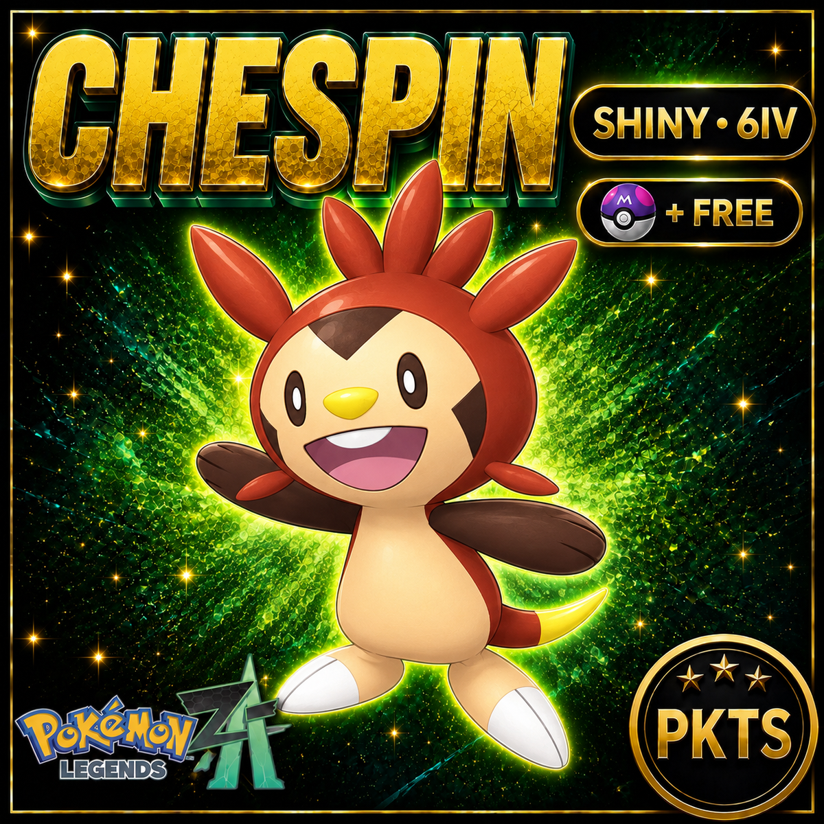Shiny Chespin — Pokémon Legends Z-A — PKTS product image