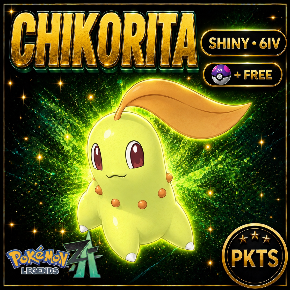 Shiny Chikorita — Pokémon Legends Z-A — PKTS product image