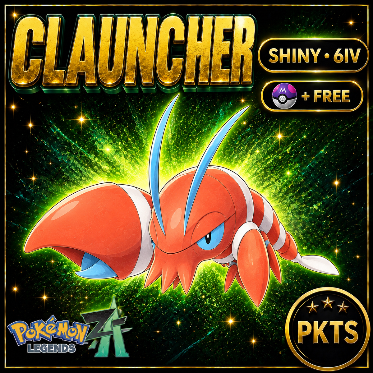 Shiny Clauncher — Pokémon Legends Z-A — PKTS product image