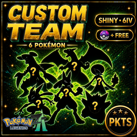 Custom Shiny Team Pokemon Legends ZA 6IV Competitive Battle Ready Custom OT - Image 1