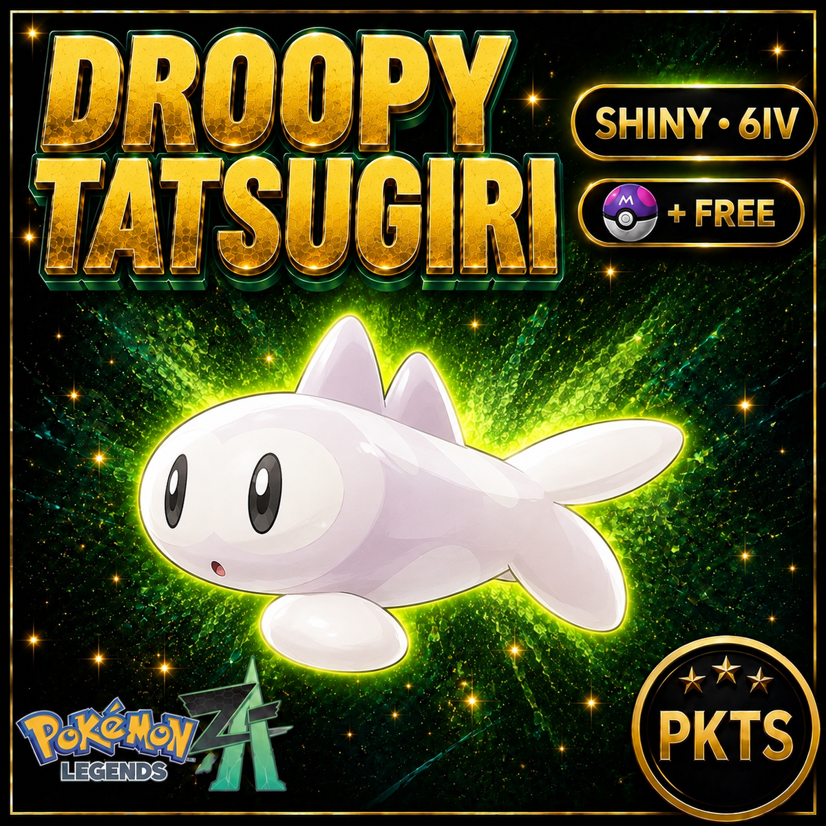 Shiny Droopy Tatsugiri — Pokémon Legends Z-A — PKTS product image