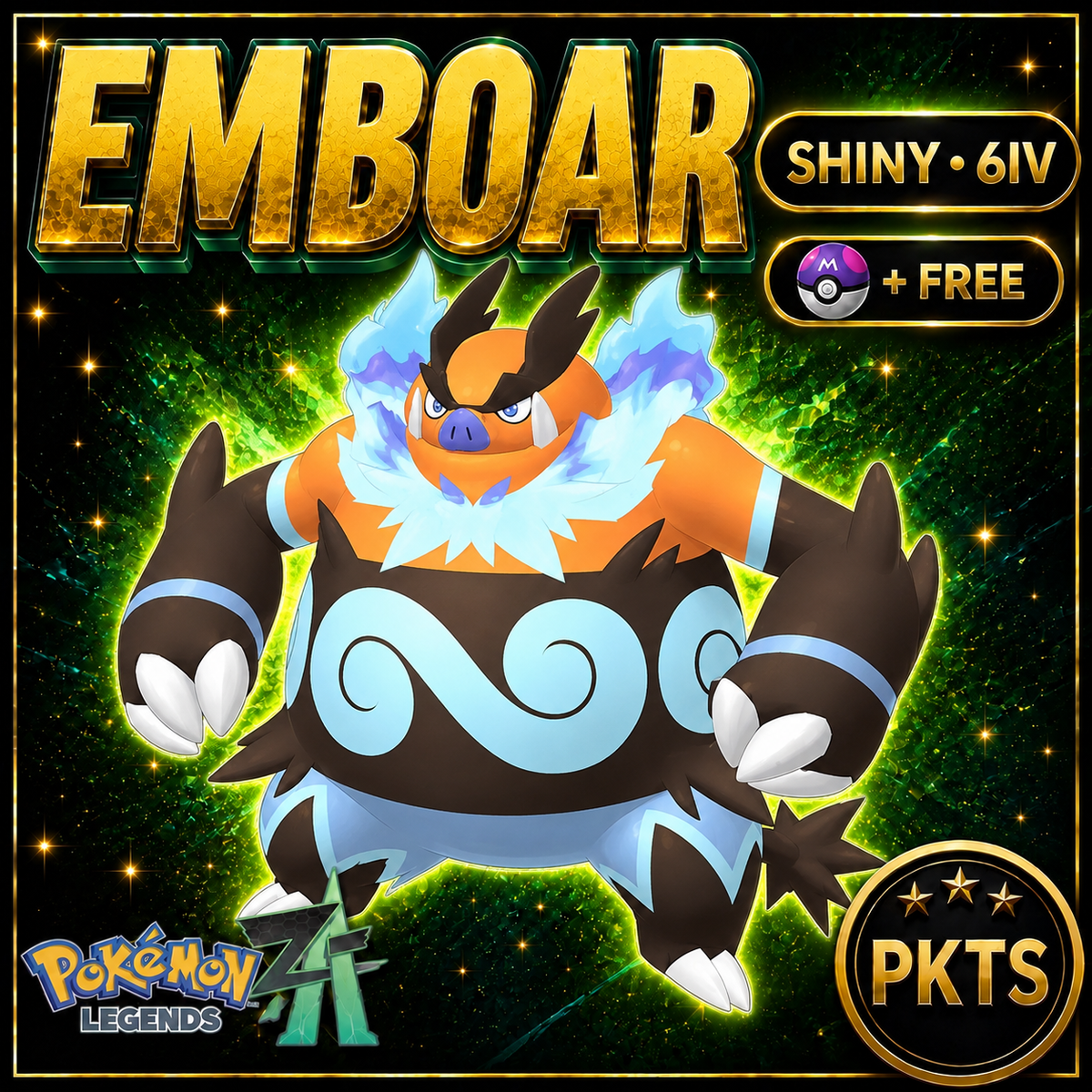 Shiny Emboar — Pokémon Legends Z-A — PKTS product image