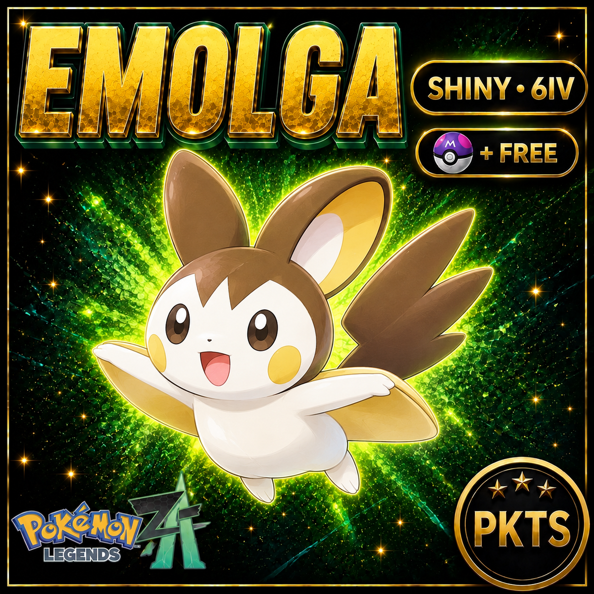 Shiny Emolga — Pokémon Legends Z-A — PKTS product image