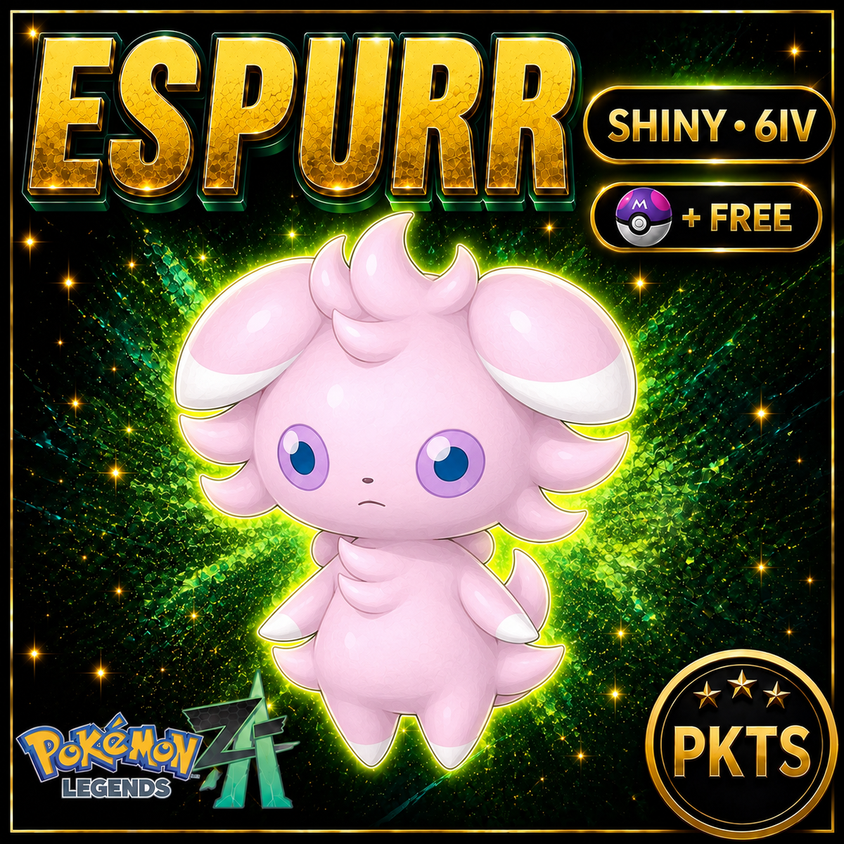 Shiny Espurr — Pokémon Legends Z-A — PKTS product image