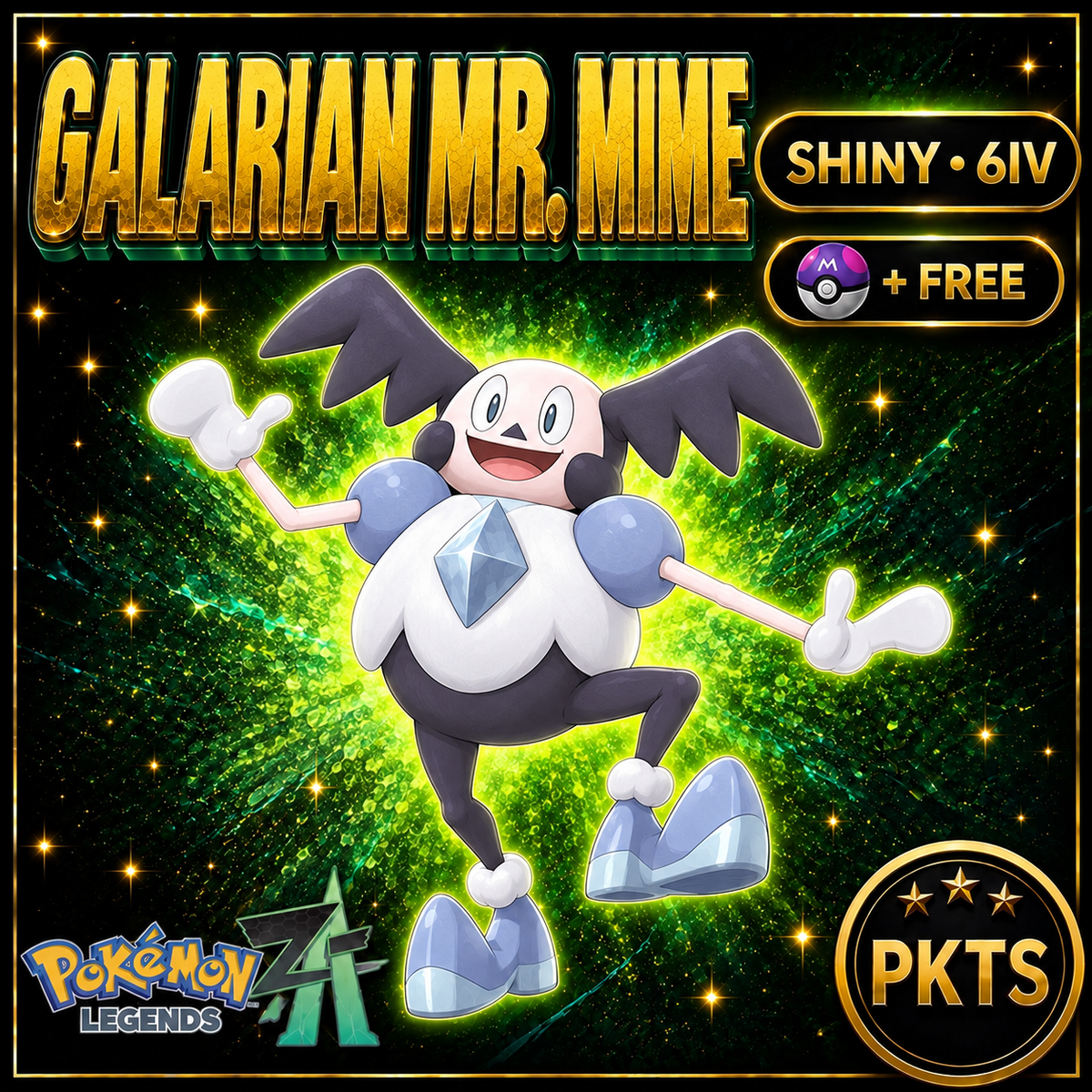 Shiny Galarian Mr. Mime — Pokémon Legends Z-A — PKTS product image