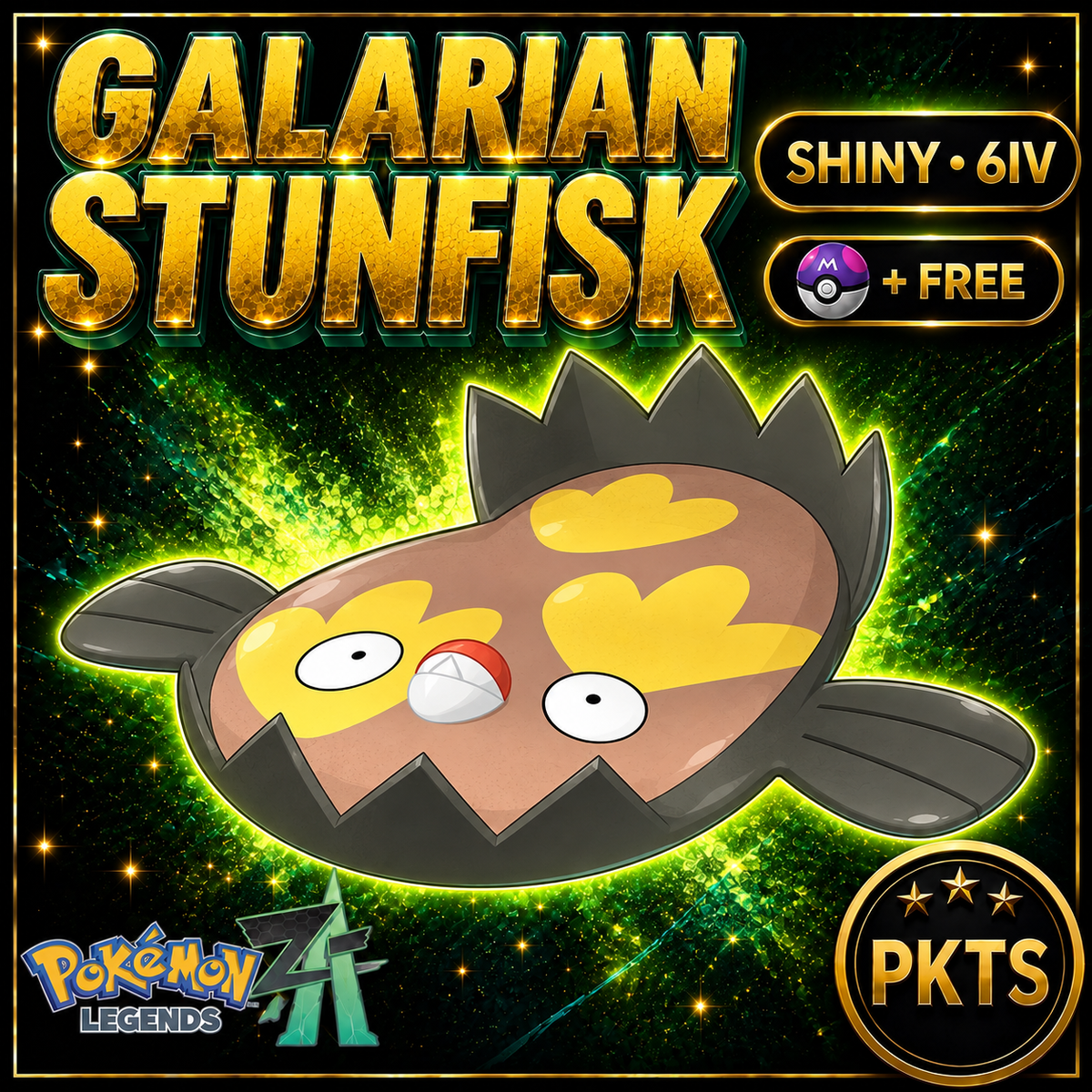 Shiny Galarian Stunfisk — Pokémon Legends Z-A — PKTS product image