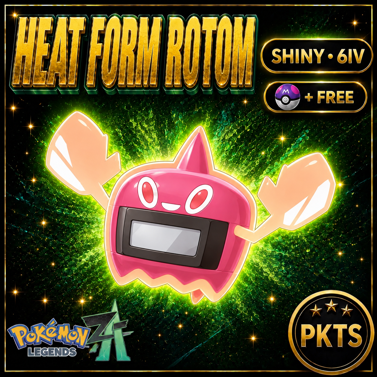 Shiny Heat Form Rotom — Pokémon Legends Z-A — PKTS product image