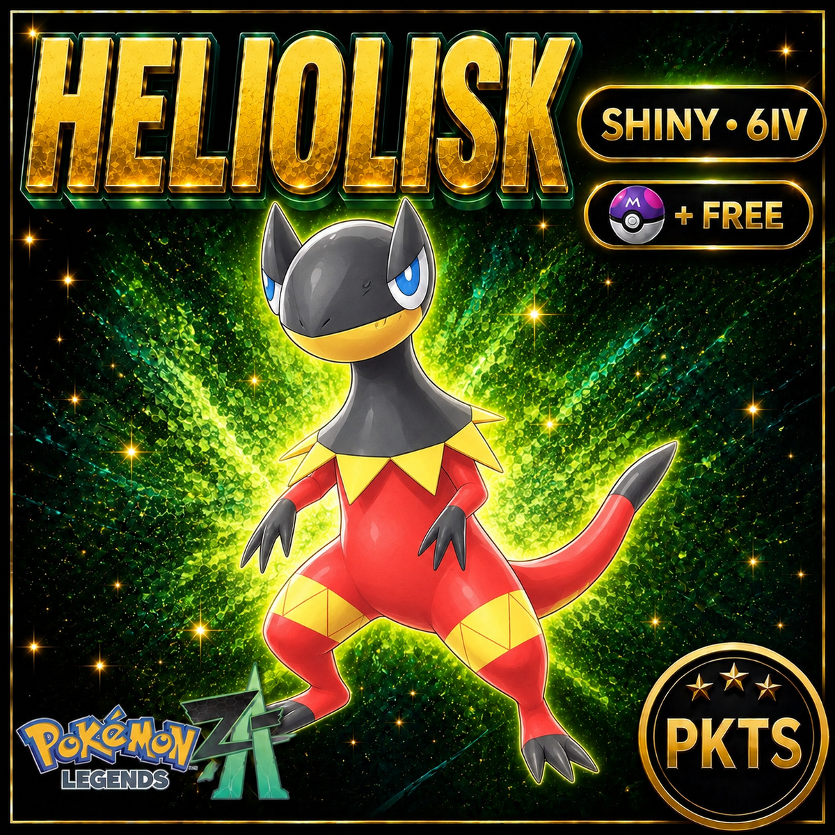Shiny HELIOLISK Pokémon Legends ZA 6IV Competitive Battle Ready - Image 1