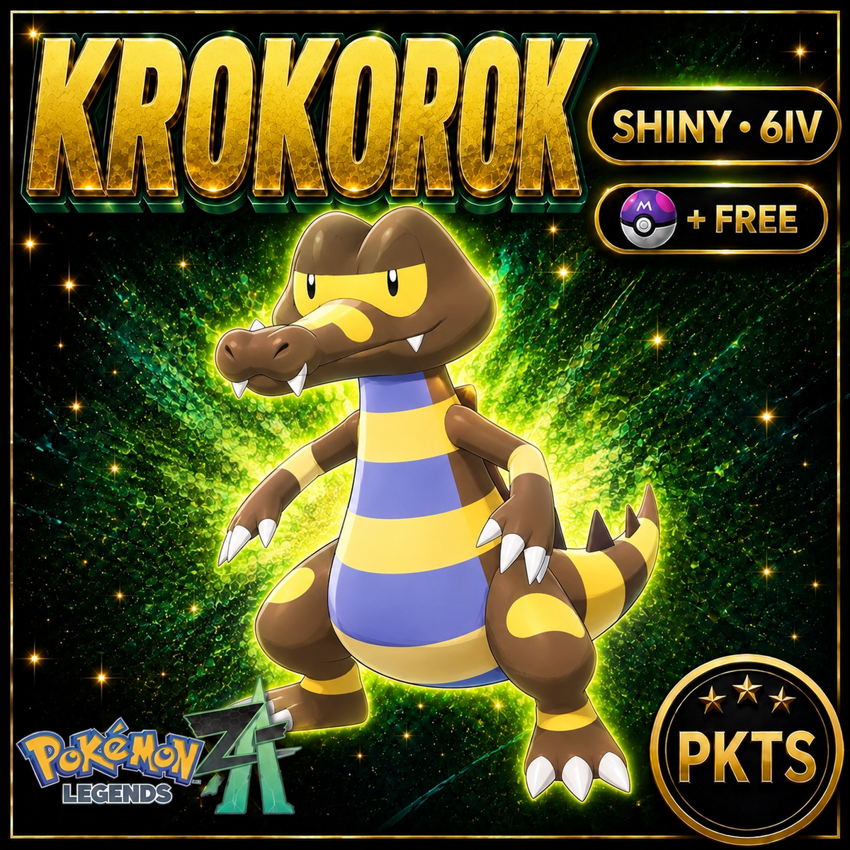Shiny Krokorok — Pokémon Legends Z-A — PKTS product image